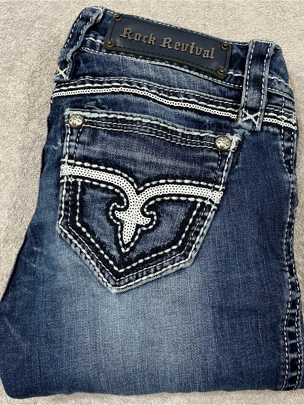 Rock Revival Women’s Jeans Blair Size 25 Skinny Stretch Denim Blue